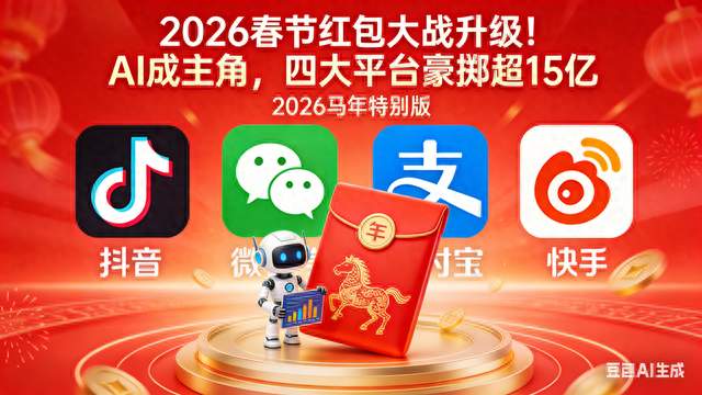 2026春节红包大战升级！AI成主角，四大平台豪掷超15亿