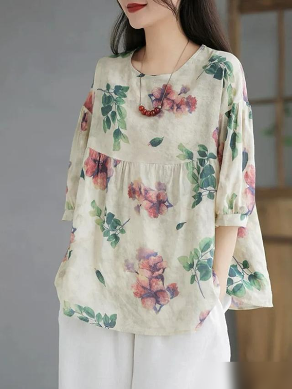 6070后姐妹看过来！棉麻娃娃衫+七分裤凭啥成今夏减龄顶流？