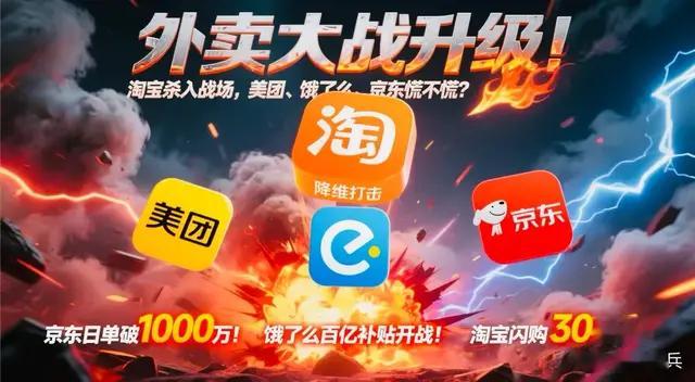 外卖大战升级！淘宝杀入战场，美团饿了么京东慌不慌？