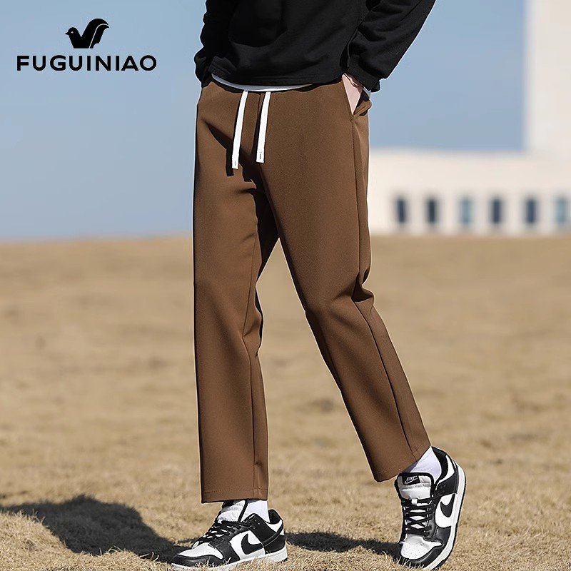 直筒休闲裤男士春季新款潮流宽松长裤子男款