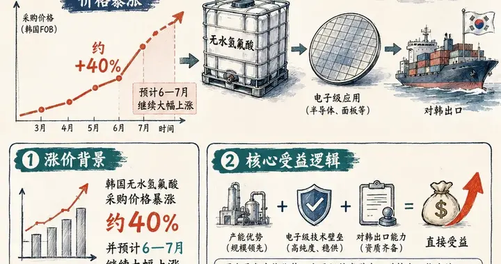 转发学习：无水氢氟酸产业链梳理