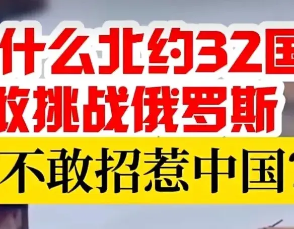 国外网民热议：北约32国敢挑战俄罗斯却不敢招惹中国