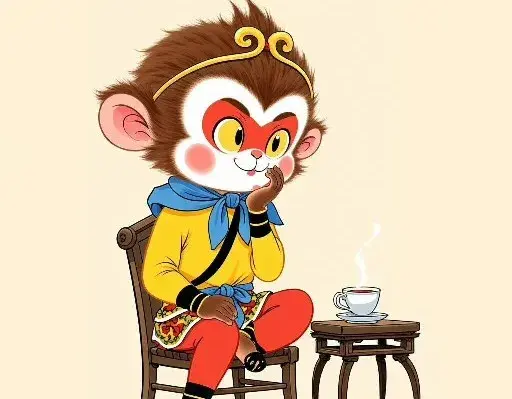 🐒大师兄🐷二师兄～可爱国风西游记插画壁纸