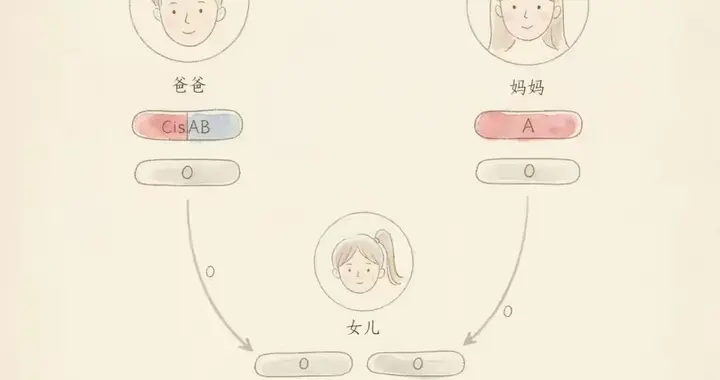 父亲AB型母亲A型，生下O型血女儿，男子怀疑不是亲生，一查才知道