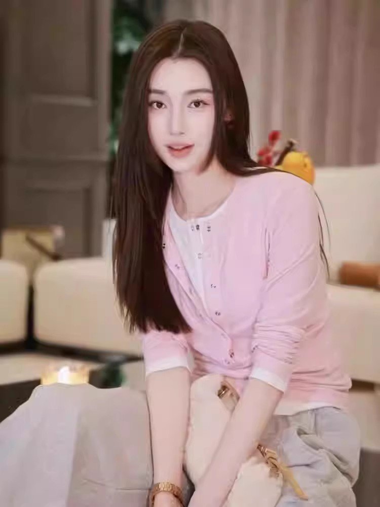 韩系内搭粉色假两件圆领长袖t恤女春秋季修