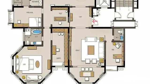 极致设计：这户型，是地道的大宅模样，敞亮