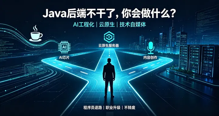 如果Java后端干不下去了，你会转行做什么？这3条路最适合程序员