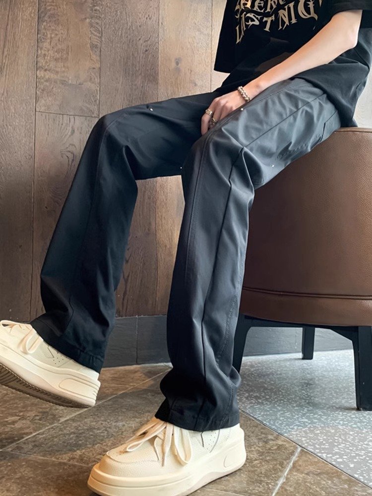 美式机能冲锋裤男新款秋季铆钉高街vibe