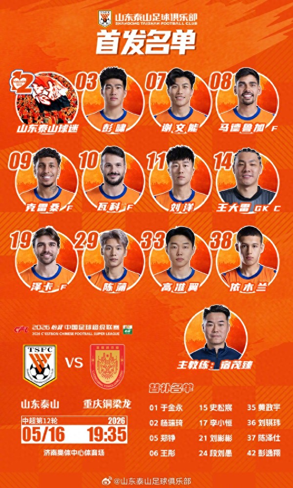 三连胜！马德鲁加头球双响谢文能破门 泰山3比1铜梁龙