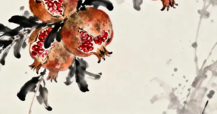 墨韵猫趣 | 石榴摇红，胡须探翠