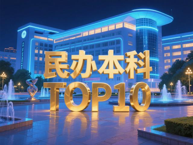 民办本科TOP10：榜首享受政府经费支持，第8名都有硕士点