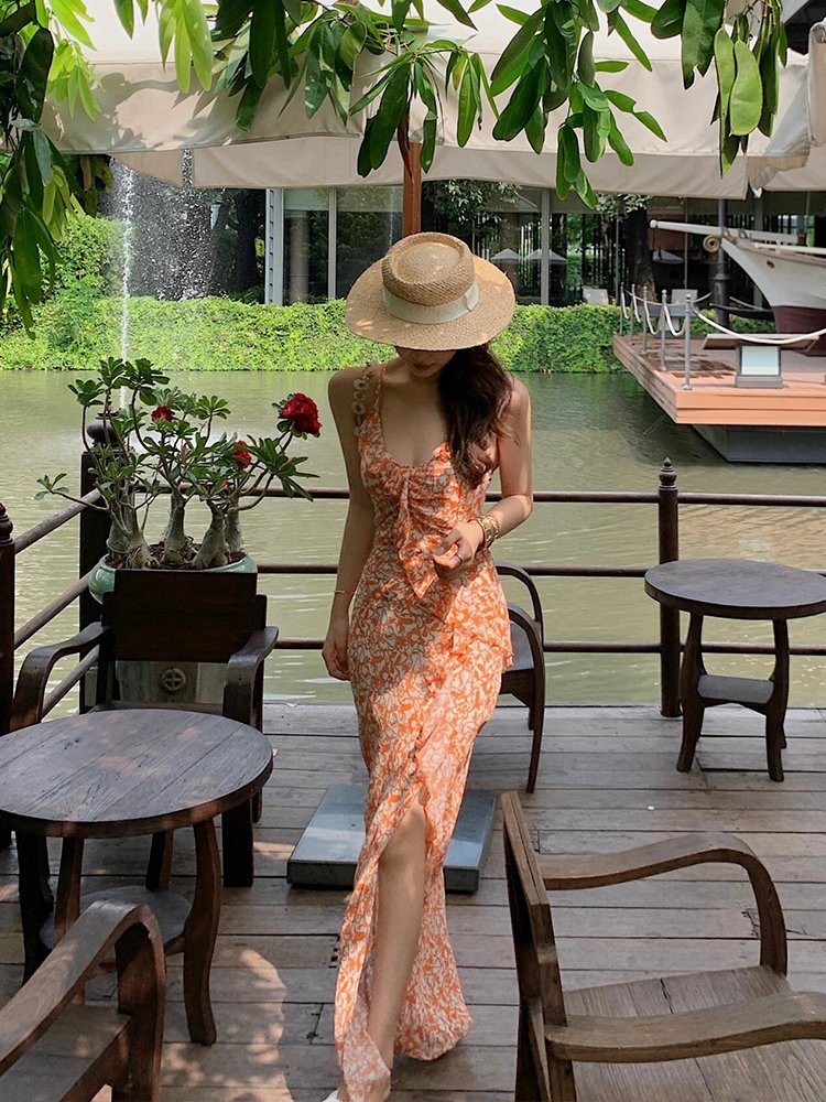 三亚沙滩裙女海边度假超仙长裙
