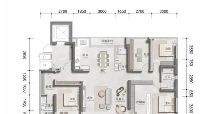 建面约144.37㎡四房，把日子过成舒展的模样