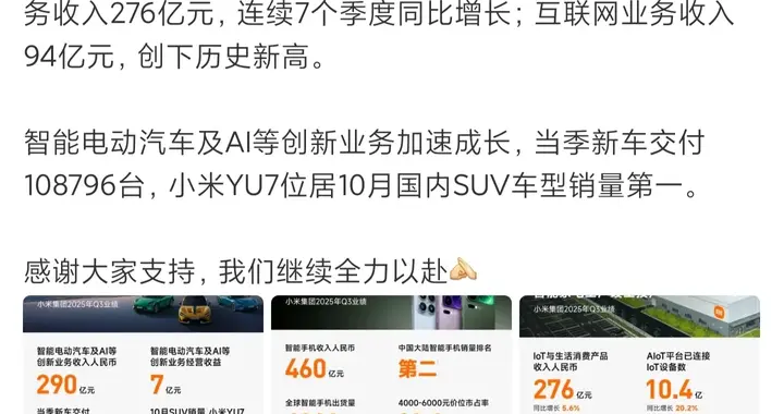 卢伟冰：小米汽车提前完成35万辆交付，网友：小米最擅长逆风局!