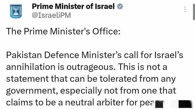 小陌故事汇：巴基斯坦国防部长指出： “以