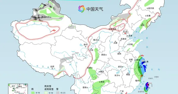 我国东南沿海将迎强降雨 北方多地气温起伏大