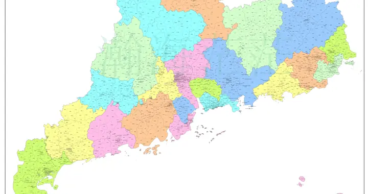 广东省乡镇街道地图，文后附下载地址