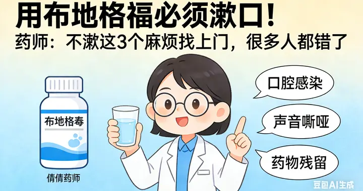 用布地格福必须漱口！药师：不漱这3个麻烦找上门，很多人都错了