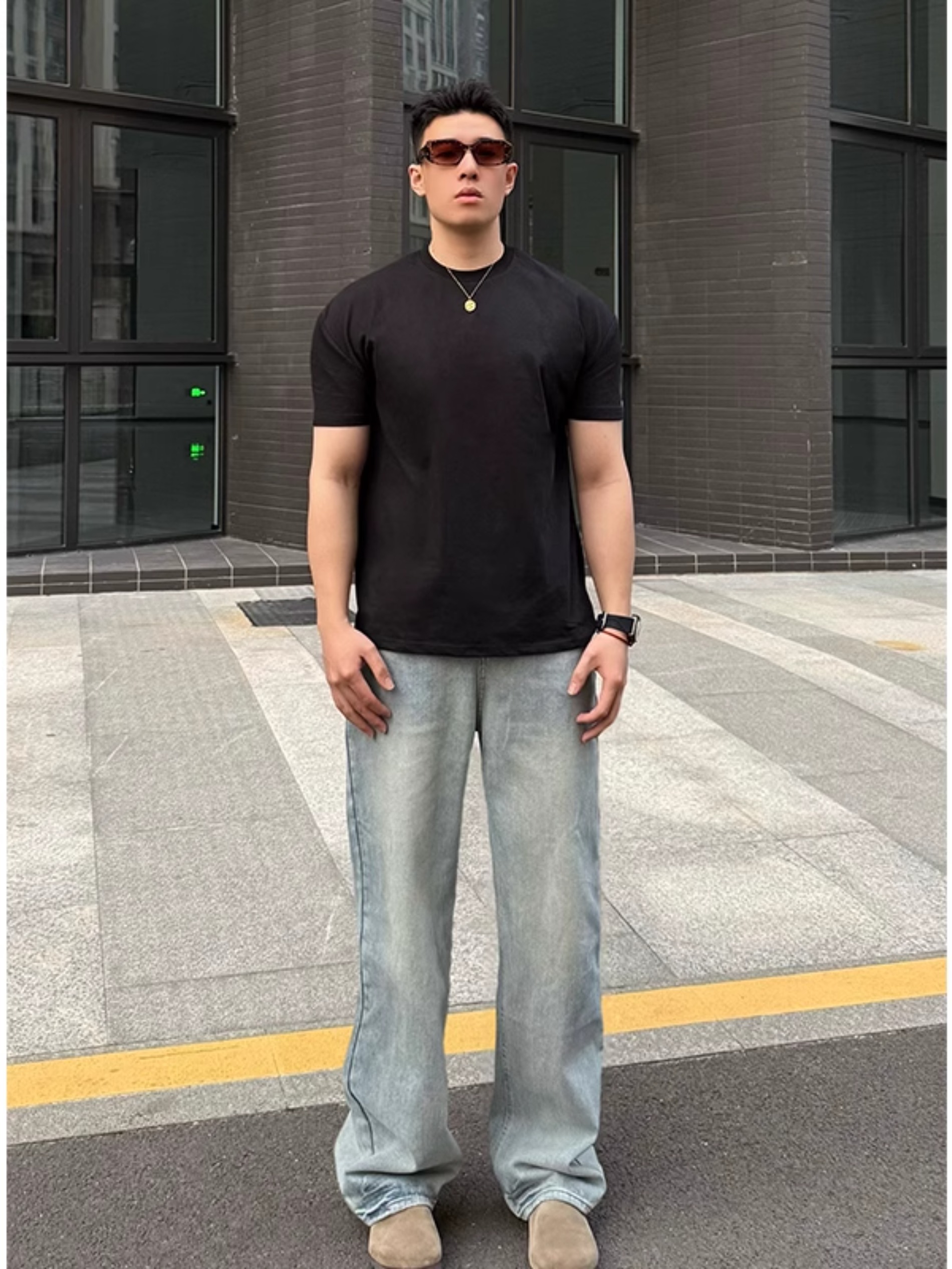 冰皮修身索罗娜T恤男夏季透气速干收袖口短