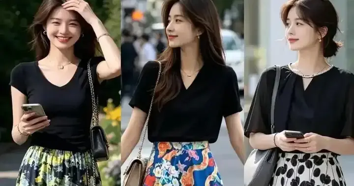 女生半身裙，整套看着更协调