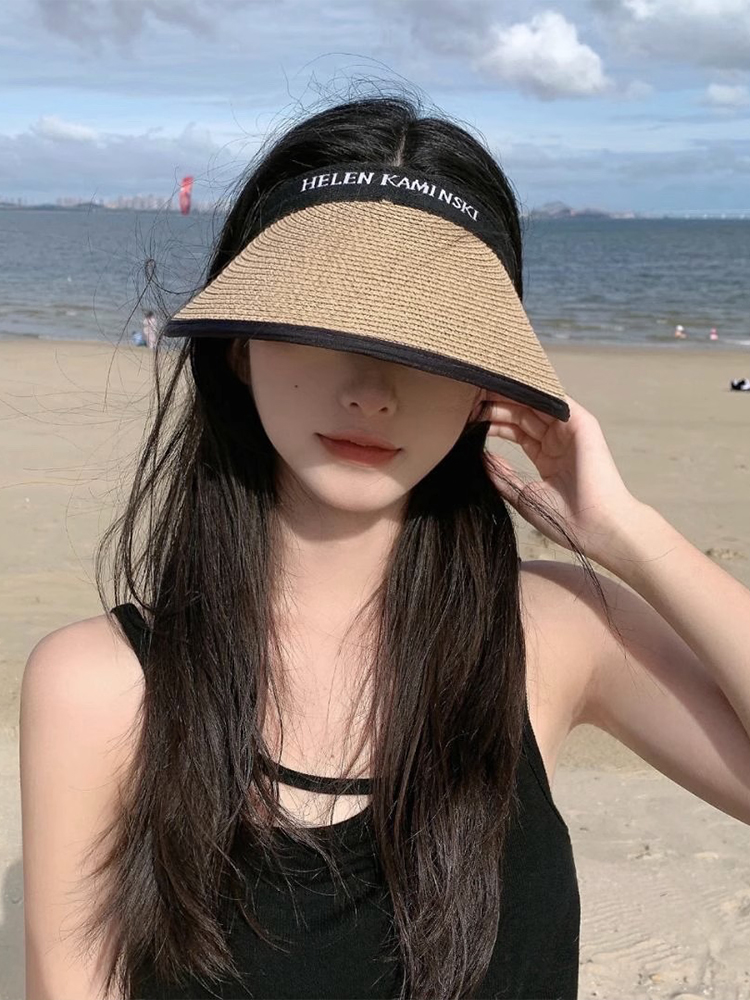 春夏新款黑胶帽遮阳帽