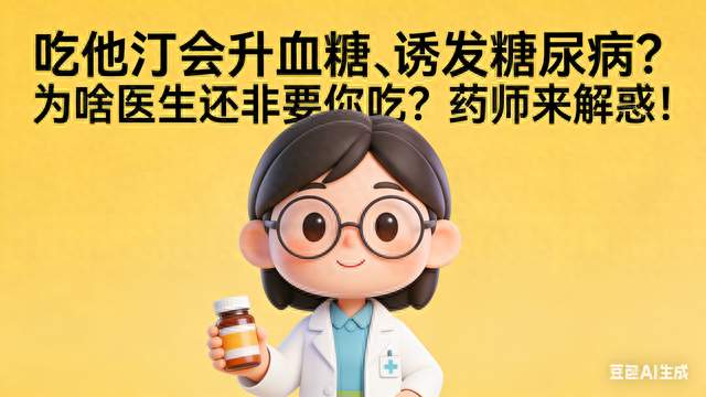 吃他汀会升血糖、诱发糖尿病？为啥医生还非要你吃？药师来解惑！