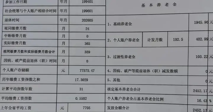 工龄32.42年，个账不足8万，2026年5月退休养老金能否达到3000元