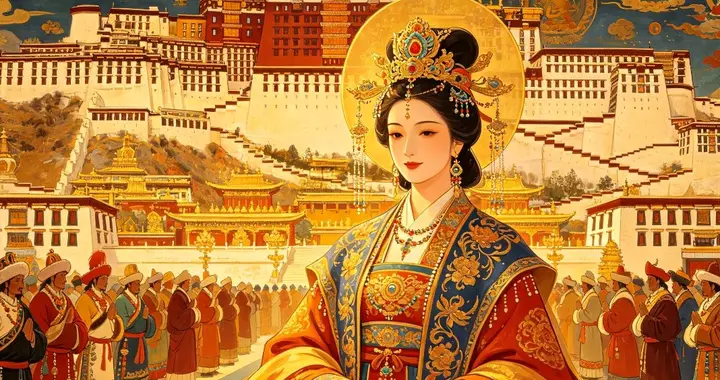 颠覆认知！布达拉宫千年壁画藏真相，两位公主的真实地位天差地别