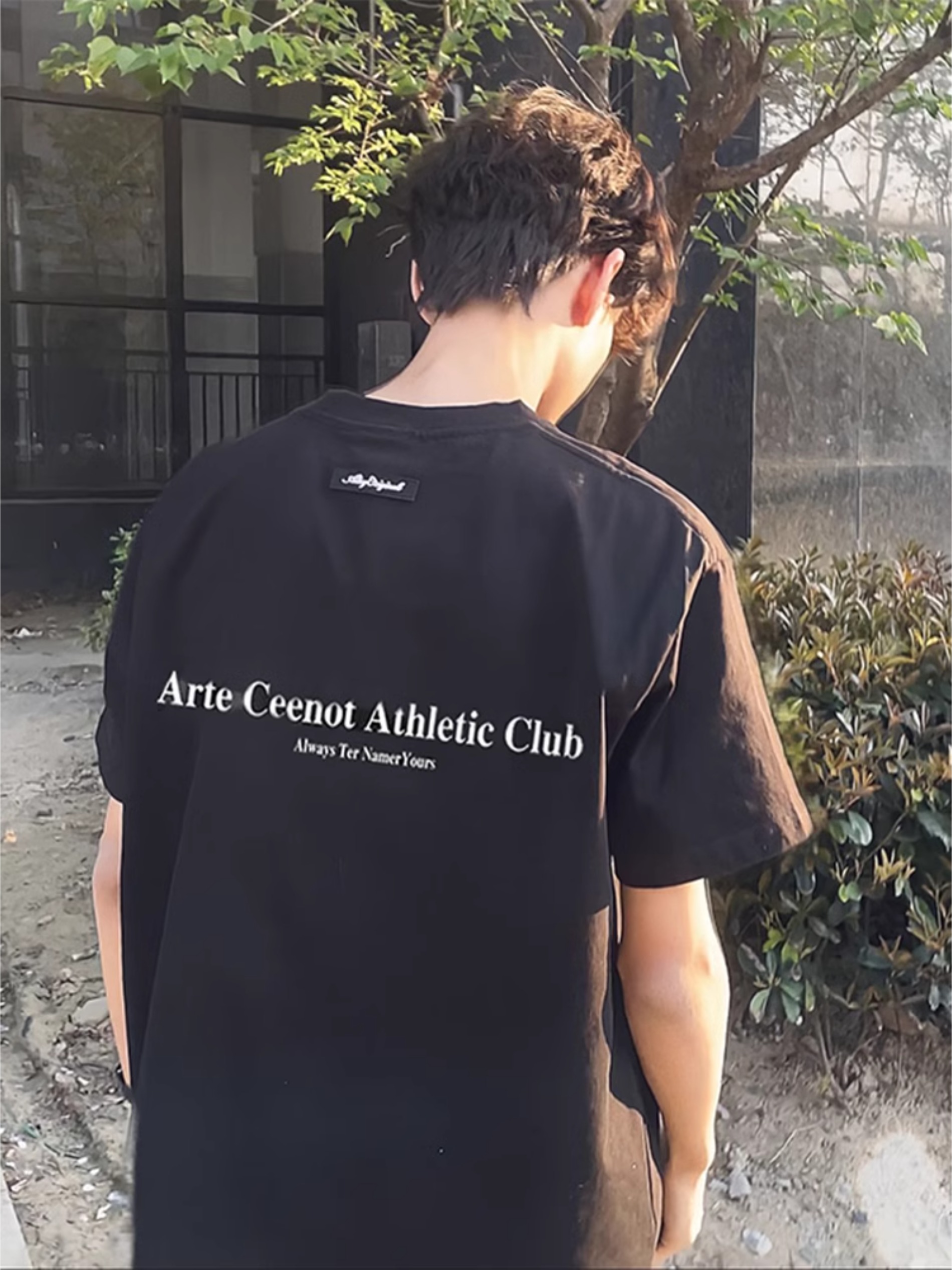 cleanfit标语字母印花t恤男夏季国