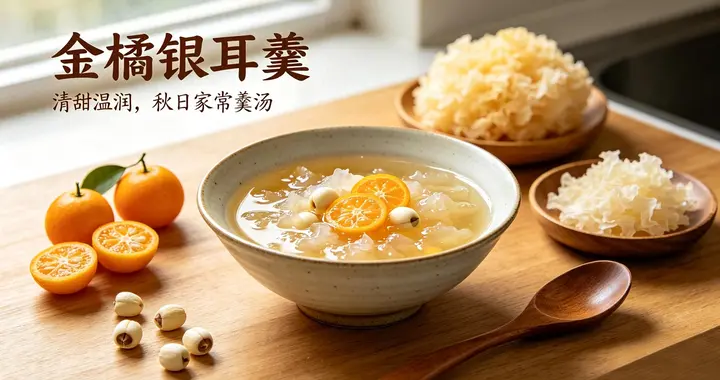 入秋喉咙干痒难受？试试炖一碗金橘银耳羹，软糯出胶，家常好操作