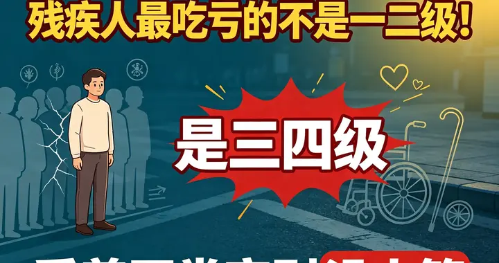 残疾人最吃亏的不是一二级！是三四级，看着正常实则没人管