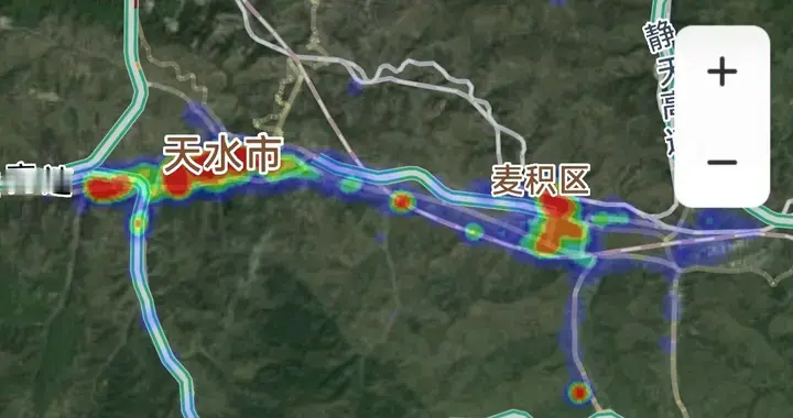 甘肃第二大城市天水和陕西第二大城市宝鸡热力图对比，孰强孰弱？