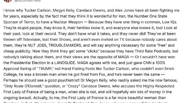 夏威夷北岸：川普发文炮轰多名右翼媒体人