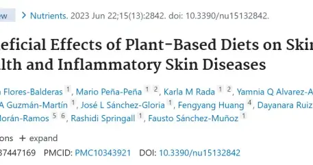 研究发现：经常吃素，对皮肤好！