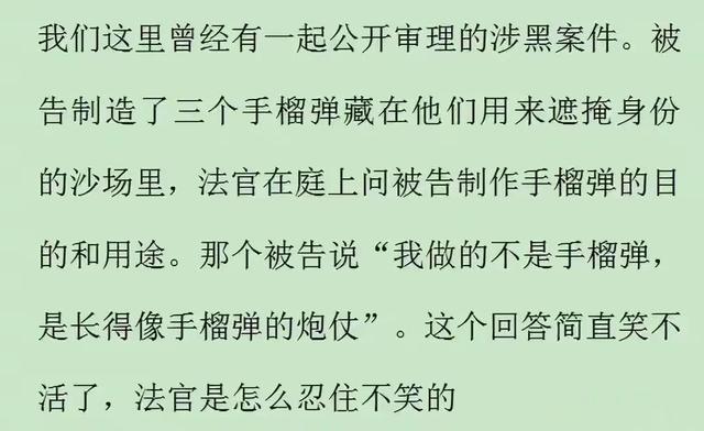 法庭上有什么有趣的事？网友：这么多乐子，法官是怎么忍住不笑的