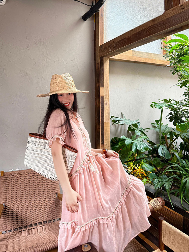 2025年夏季新款穿搭今年流行漂亮绝美淑女高级感气质独特连衣裙女