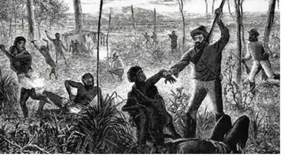 1789年，9名英国叛兵带走12名土著女逃入荒岛