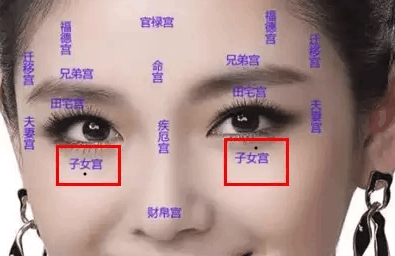 3,子女宫处有痣子女宫面相也称作"男女宫"这是下眼袋的位置,如果有恶