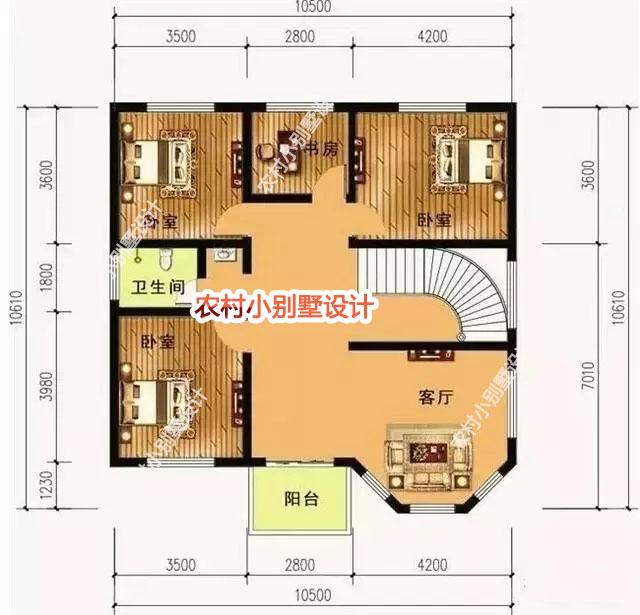 10x10米农村别墅自建房,和老婆商量了半年,终于开工了