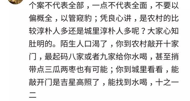 农村人真的很淳朴吗? 网友: 城里人虽然缺点人情味, 但也清净