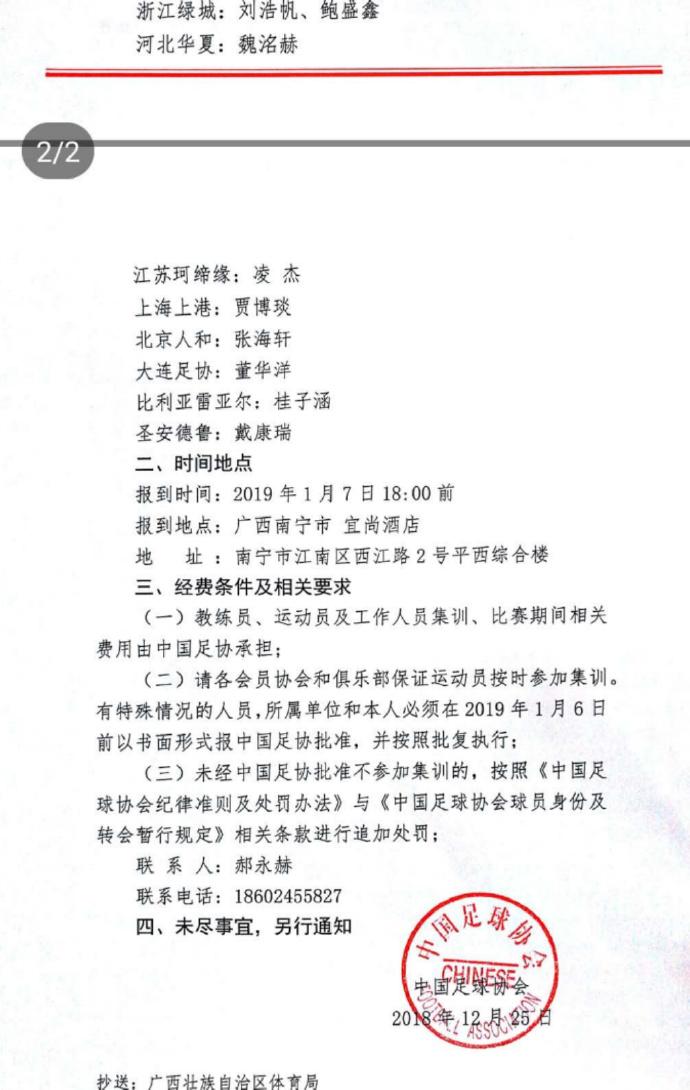 中国男足U16A集训，广州恒大