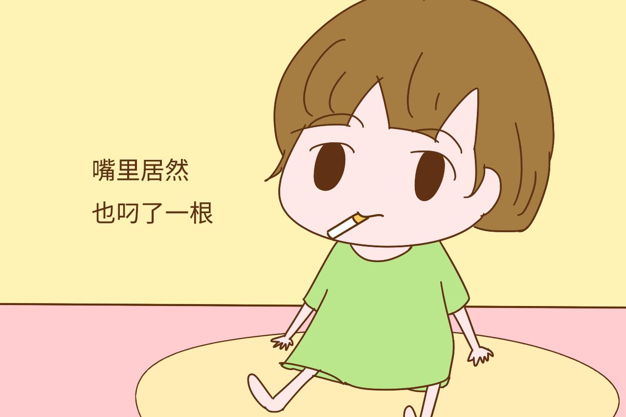 一岁女儿拿烟放在嘴上, 宝妈生气怒斥老公: “都是跟你学的”