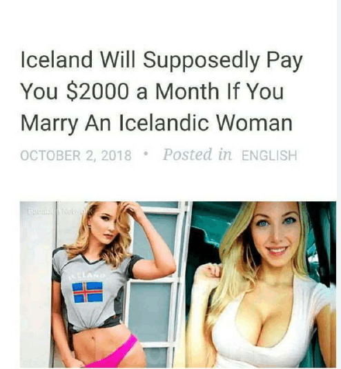 如果你娶了冰岛媳妇的话，冰岛政