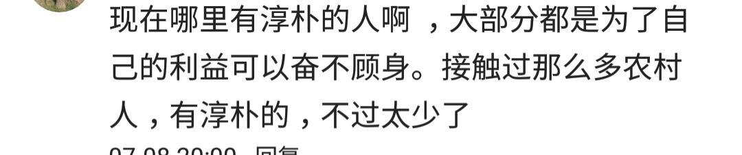 都说农村人淳朴是真的吗? 网友评论没那么好