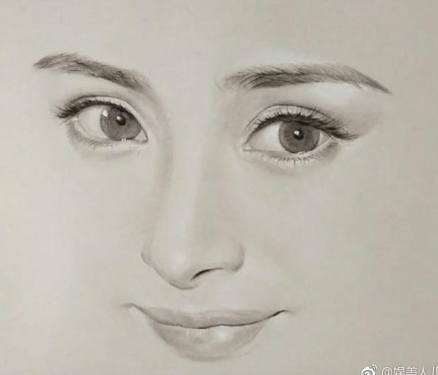 六大女明星的手绘头像, 杨幂最好认, 最后是谁? ????