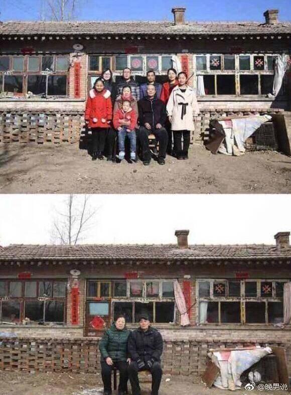 过年前后的全家福对比, 看完泪目了, 马上就过年了, 多陪陪自己的家人