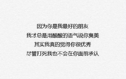 对不起, 因为你是我最好的朋友