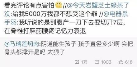 网友关于生孩子的评论! 太恐怖了