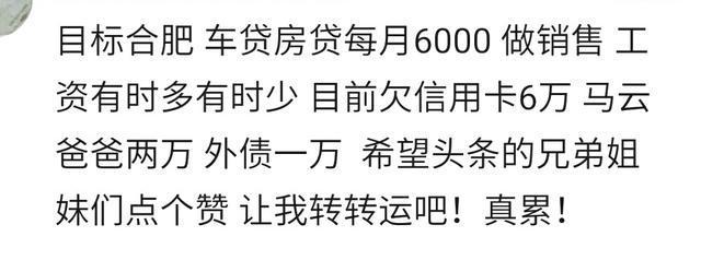 敢说一下你的负债已经达到什么程度了吗? 网友: 窟窿越来越大