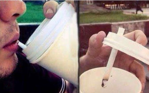 女友不让抽烟，所以小哥想了个点